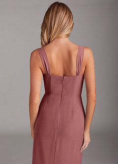 Azazie Denice Brautjungfernkleider Etui Gefaltet Chiffon Kleid Amethyst image8