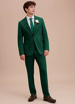 front Ethan Emerald Refined Weave Suit