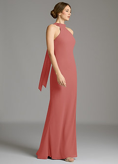 Azazie Cairo Bridesmaid Dresses Antique Rose Mermaid Pleated Chiffon Dress image5