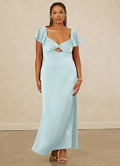 Christian Siriano Bridal for Azazie 1005 Brautjungfernkleider Etui Herzausschnitt Stretch-Satin Kleid Seegrün image12