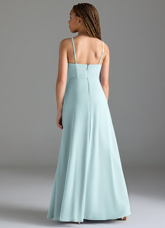 Azazie Moira Junior Mist A-Line with Pockets Chiffon Dress image5