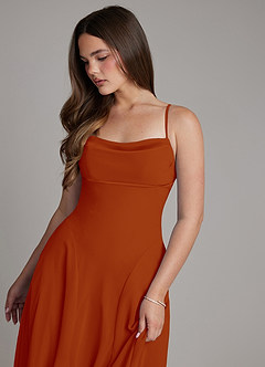 Azazie Irelia Bridesmaid Dresses Paprika A-Line Sweetheart Neckline Chiffon Dress image5