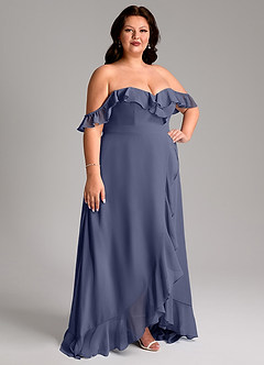 Azazie Lyra Bridesmaid Dresses Stormy A-Line Chiffon Convertible Dress image13