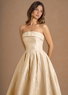 Cecilia Vintage Champagne Midi Dress image3