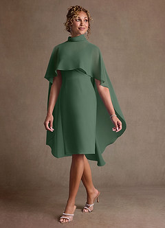 Azazie Irna Mother of the Bride Dresses Eucalyptus Column Chiffon Dress image3