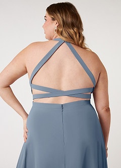 Azazie Clarice Bridesmaid Dresses Twilight A-Line Halter Chiffon Dress image10