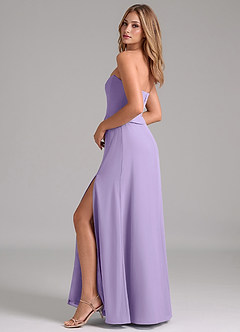 Azazie Jenilyn Bridesmaid Dresses Lilac A-Line Strapless Chiffon Dress image6