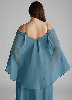 Azazie Cienna Bridesmaid Dresses Bermuda A-Line Off the Shoulder Chiffon Dress image12