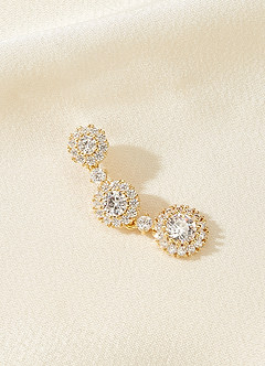 front Iridescent Crystal Drop Earrings