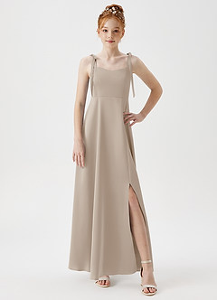 Azazie Rosey Junior Frost A-Line Sweetheart Neckline Stretch Satin Dress image5