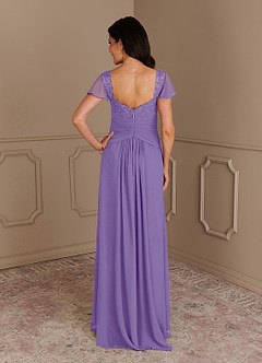 Azazie Gwenyth Abiti per la Madre della Sposa Abito A-Line in Chiffon Pizzo Tahiti image2