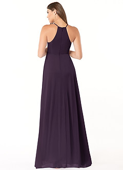 Azazie Annabelle Maternity Bridesmaid Dresses A-Line V-Neck Pleated Mesh Floor-Length Dress image2