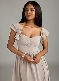 Azazie Anaya Jurken voor bruidsmeisjes Jurk van Chiffon met A-Lijn Geplooid Vorst image6