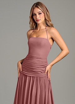 Azazie Vashti Bridesmaid Dresses Desert Rose A-Line Chiffon Dress image6