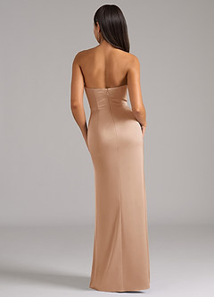 Azazie Marla Bridesmaid Dresses English Rose Sheath Strapless Stretch Satin Convertible Dress image6