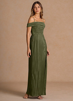 Abito Lungo Verde Muschio Chiaro Isolde image5