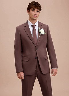 front Ethan Espresso Refined Weave Performance Suit