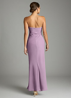 Azazie Saylor Vestidos de damas de honor Vestido de Glicinia de Gasa de Corte Sirena con Sin tirantes image11