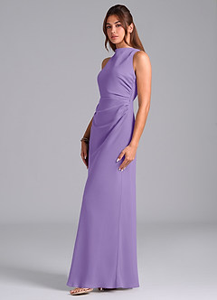Azazie Evadne Bridesmaid Dresses Tahiti A-Line Pleated Chiffon Dress image5