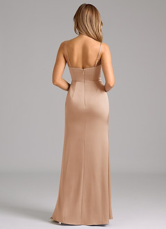 Azazie Aimee Bridesmaid Dresses English Rose A-Line Sweetheart Neckline Stretch Satin Dress image2