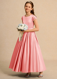 Azazie Bunny Junior Formal Flower Girl Klänningar Klä Balklänning i Spets image6