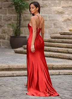 Lustre Rouge Robe de bal en satin image3