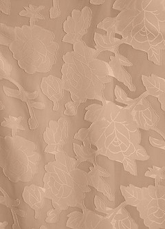Azazie Raisa Bridesmaid Dresses Champagne A-Line Off the Shoulder Floral Burnout Dress image9