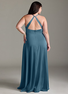 Azazie Davis Bridesmaid Dresses Bermuda A-Line Pleated Stretch Satin Dress image8