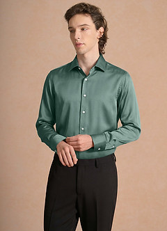 front Julian Eucalipto Camicia in raso elasticizzato
