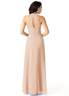 Azazie Danica Bridesmaid Dresses English Rose A-Line Pleated Chiffon Dress image2
