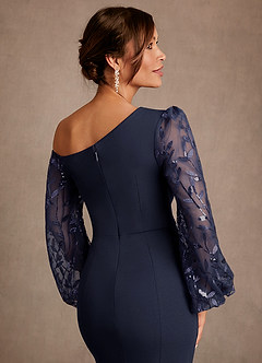 Azazie Cathleen Klänningar till brudens mor Klä Tubklänning i Spets Mörk Marinblå image6