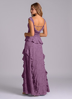 Azazie Sloane Bridesmaid Dresses Wisteria A-Line Sweetheart Neckline Floral Burnout Dress image2