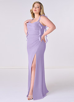 Barbie ♥ Azazie Bridesmaid Dresses Lilac Mermaid Corset Chiffon Dress image9