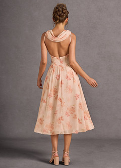 Rowan Peach Midi Dress image3