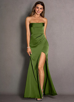 Valine Olive Green Maxi Dress image2