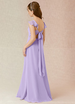 Azazie Everett Junior Lilac A-Line Chiffon Dress image4