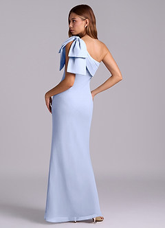 Azazie Yuanna Bridesmaid Dresses Ice Mermaid One Shoulder Chiffon Dress image6