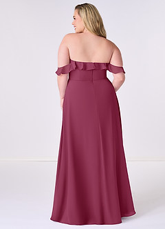 Barbie ♥ Azazie Bridesmaid Dresses Mulberry A-Line Off the Shoulder Chiffon Convertible Dress image3
