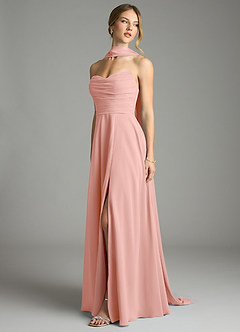 Azazie Ayla Abiti da Damigella Abito A-Line in Chiffon Scollo a Cuore Rosetta image10