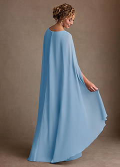 Azazie Boudica Klänningar till brudens mor Klä A-Line i Chiffong Plisserad Puderblå image4