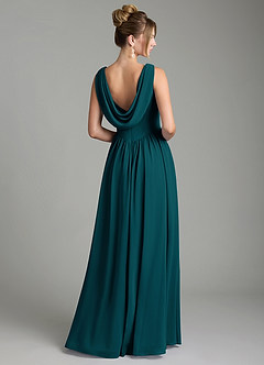 Azazie Novi Bridesmaid Dresses Pine A-Line Pleated Chiffon Dress image5