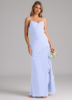 Azazie Nancie Bridesmaid Dresses Lavender Mermaid Ruched Chiffon Dress image4