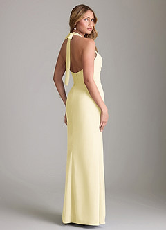 Azazie Valerie Bridesmaid Dresses Lemon Sorbet Mermaid Pleated Chiffon Dress image2