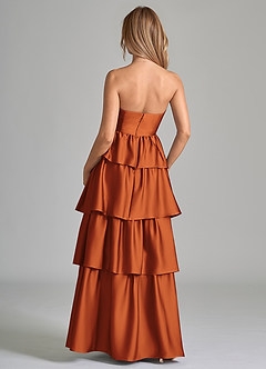 Azazie Faye Brautjungfernkleider A-Linie Gestreift Stretch-Satin Kleid Kanel image7