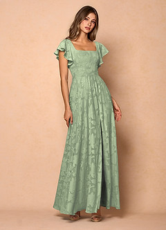 green emerald velvet dress Zapaka Women Agave Long Bridesmaid Dress Mermaid Halter Open Back Wedding Guest Dress, Agave / US18W