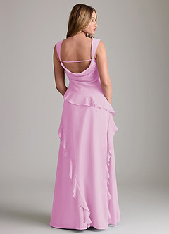 Azazie Sloane Bridesmaid Dresses Candy Pink A-Line Sweetheart Neckline Chiffon Dress image2