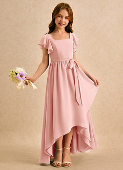 Azazie Milly Girls Formal Flower Girl Klänningar Klä A-Line i Chiffong Plisserad image1