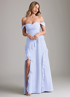 Azazie Sloane Bridesmaid Dresses Lavender A-Line Sweetheart Neckline Chiffon Dress image4