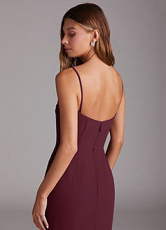 Azazie Saige Bridesmaid Dresses Cabernet A-Line Off the Shoulder Chiffon Convertible Dress image9