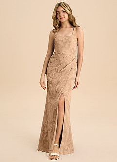 Azazie Mero Junior Klä av Tubklänning i Blommig Utbrändhet Plisserad image3